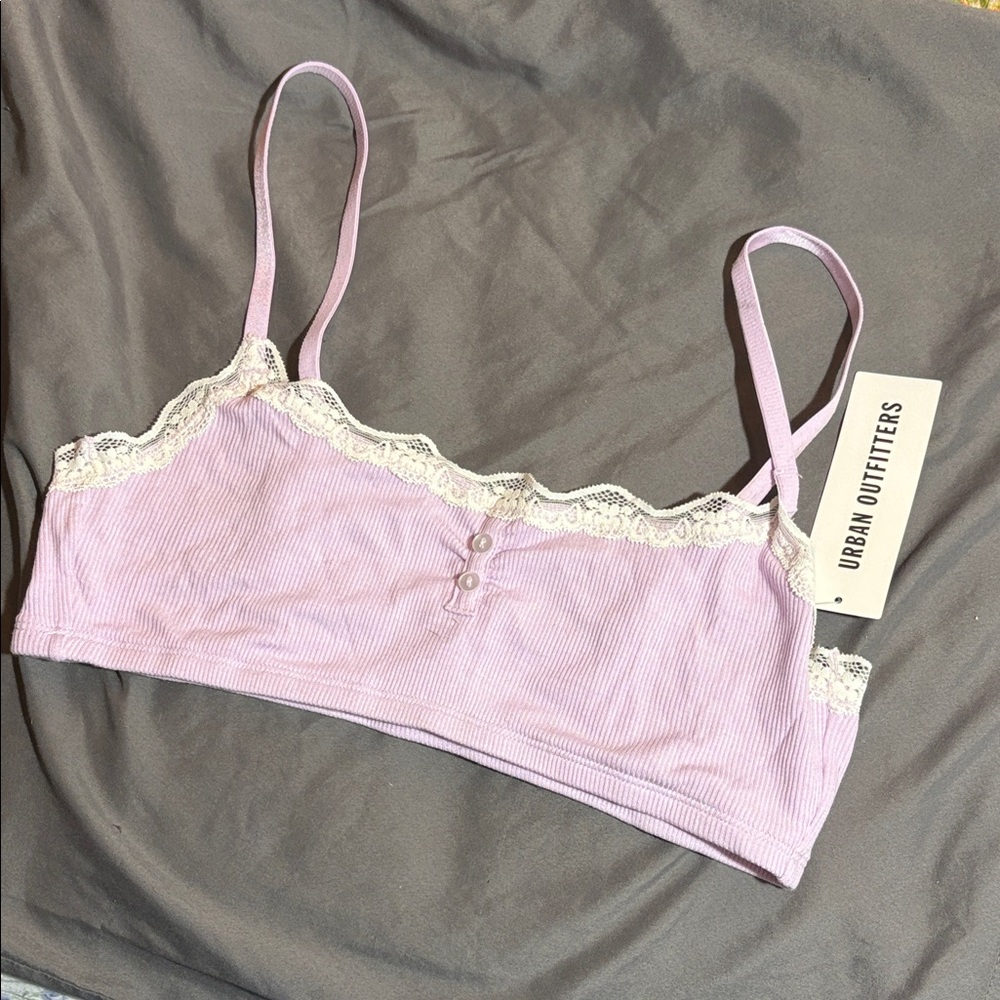 NWT UO Lavender Lace Trim Bralette, M